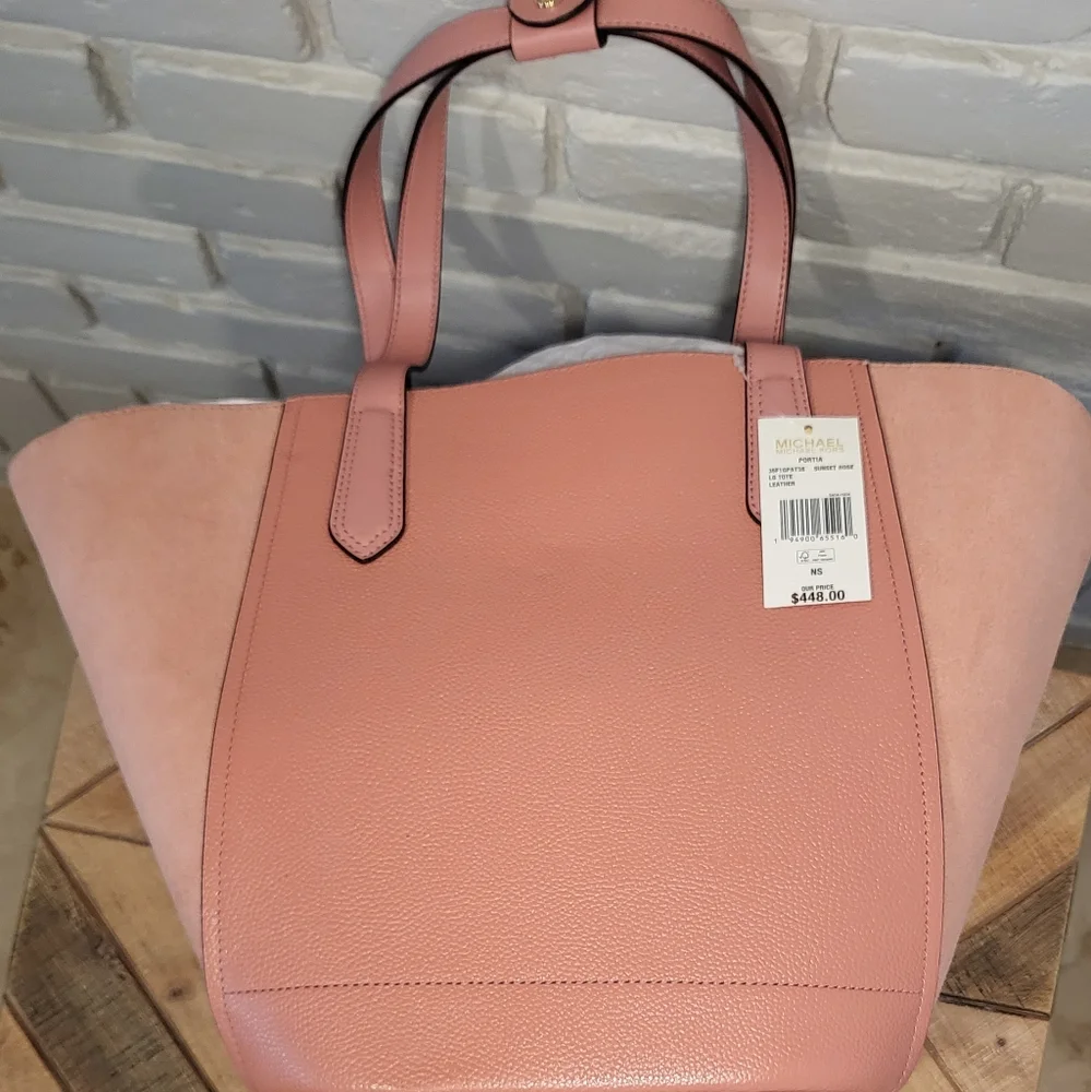 👜 Michael Kors Portia Bucket Large Tote NWT - Picture 4 of 16